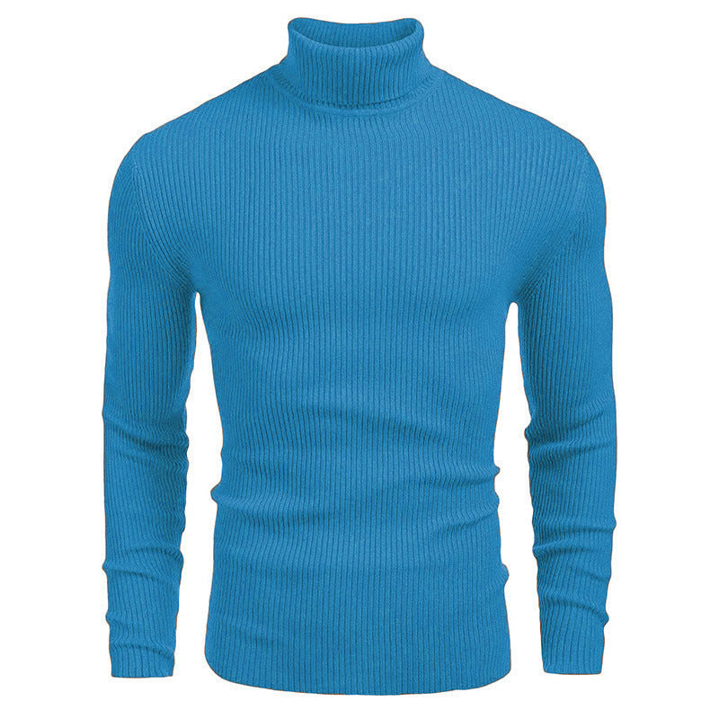 Herren Rollkragenpullover aus feinem Rippstrickmaterial