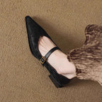 Damen Ballerinas mit elegantem Riemen und dekorativem Verschluss R&B