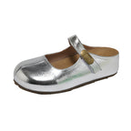 Damen modische Clogs mit elegantem Riemen und komfortabler Sohle