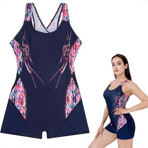 Damen Sportlicher Einteiler-Badeanzug R&B