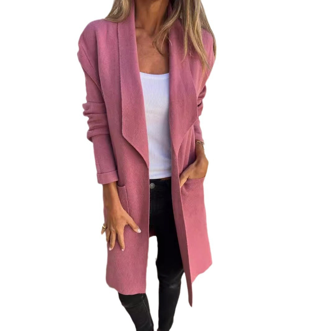 Damen eleganter Cardigan mit weichem Material und lässigem Schnitt R&B