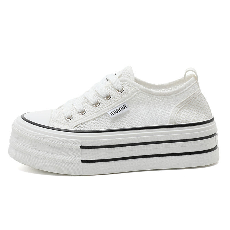 Damen Premium Plateau Sneakers mit atmungsaktivem Obermaterial R&B