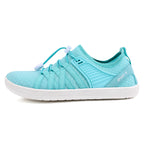 Unisex nan flacher Stadt-Sneaker mit Schnellzugverschluss, elastischem Strickoberteil und stoßabsorbierender Leichtsohle R&B