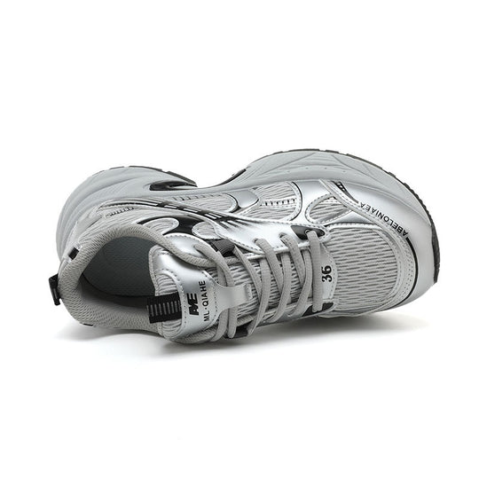 Damen Sportliche Sneaker mit atmungsaktivem Netz-Material und stoßdämpfender Sohle R&B