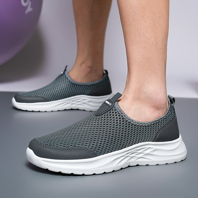 Damen Atmungsaktive Slip-On Sneakers mit stoßdämpfendem Fußbett und flexiblem Obermaterial