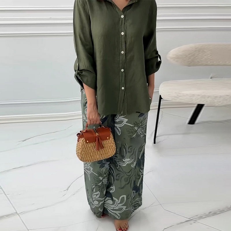 Damen Freizeit-Hose und lässiges Oberteil Set R&B