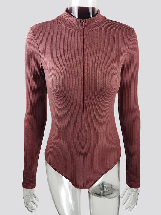 Damen Langärmliger Strukturbody R&B
