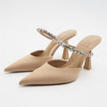 Damen Slingback-Pumps mit funkelndem Strass R&B
