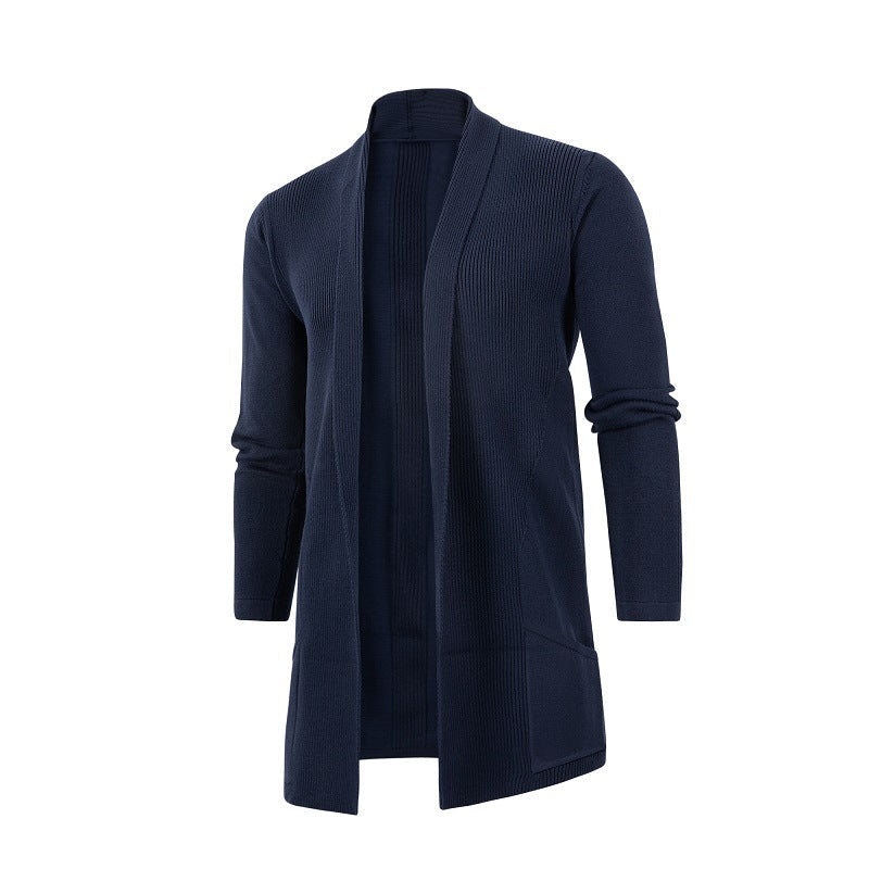 Herren Strickjacke mit offenem Schnitt und praktischen Taschen R&B