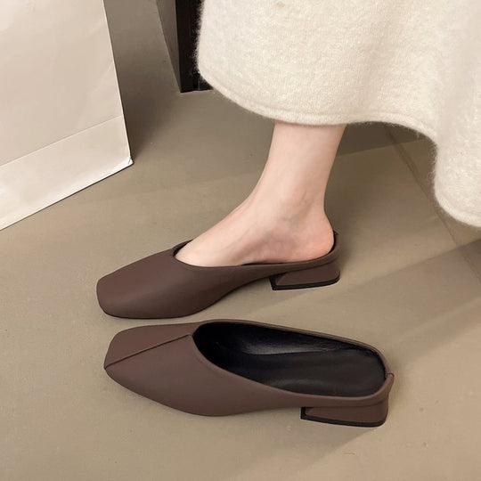 Damen elegante Mules mit modernem spitz zulaufendem Design R&B