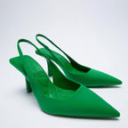 Damen Sling-Pumps mit elegantem V-Ausschnitt und komfortablem Blockabsatz R&B