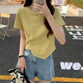 Damen Cropped T-Shirt mit dekorativem Knoten-Design und modernem Schnitt