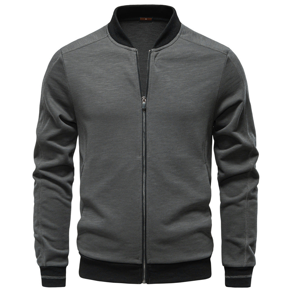 Herren Sportjacke mit modischem Stehkragen und elastischem Bund R&B