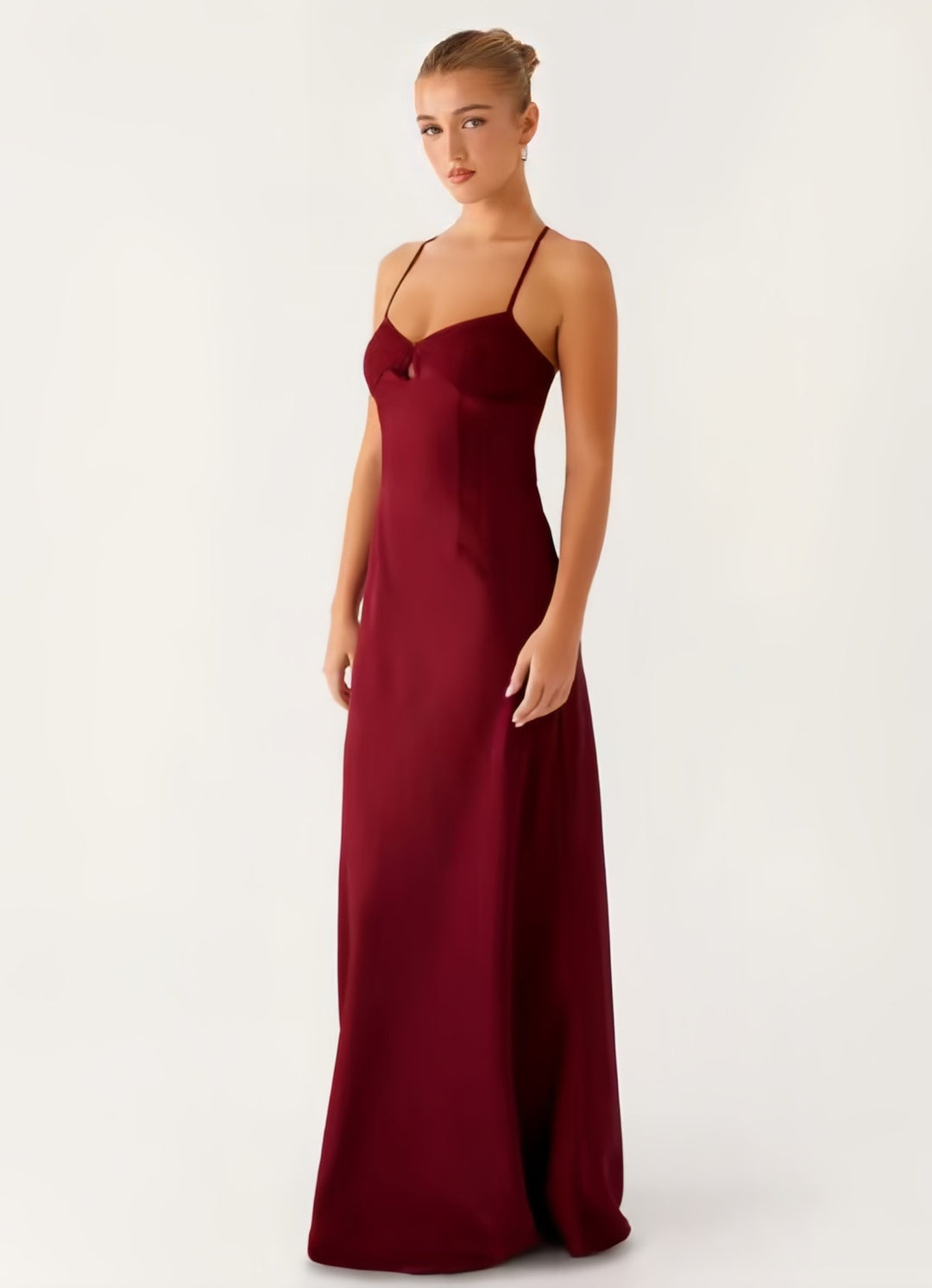 Damen Elegantes Maxikleid mit Cut-Out-Details und schmalen Trägern R&B