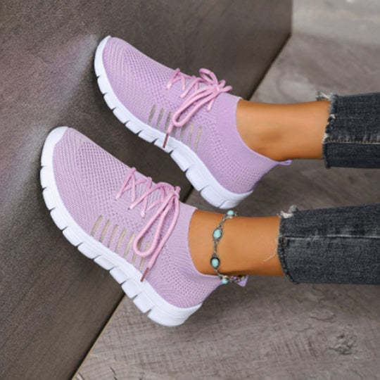Damen Modische und atmungsaktive Sneakers mit elastischem Obermaterial R&B