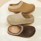 Damen Gemütliche Fleece-Clogs mit modischem Riemen R&B