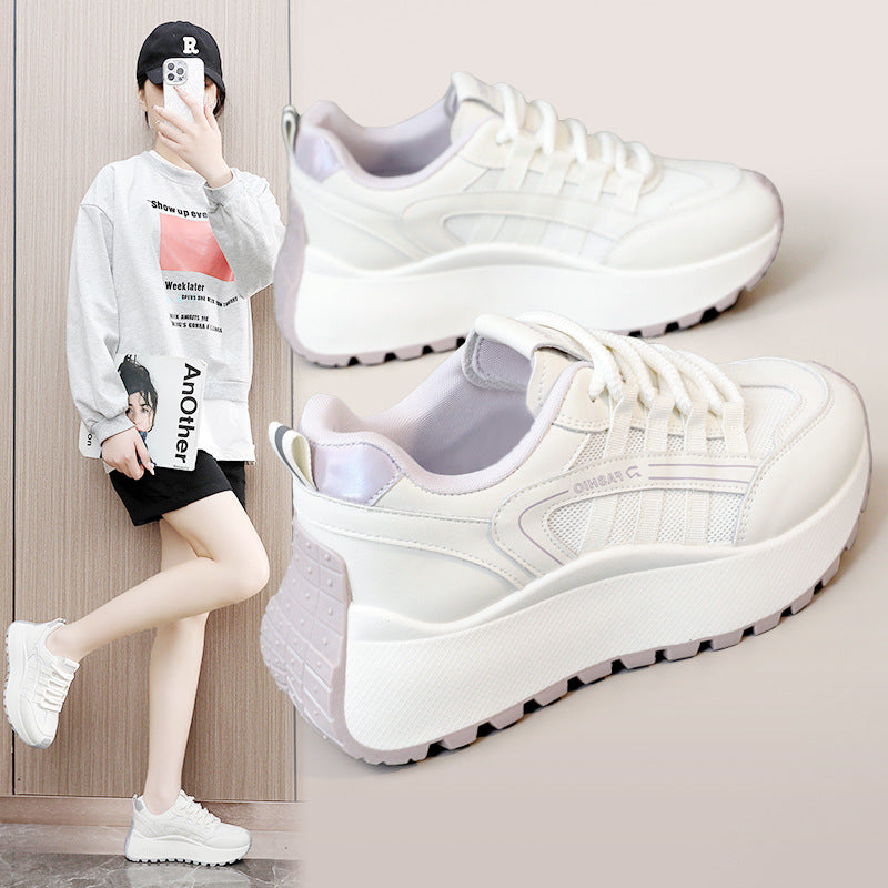 Damen Sportliche Chunky Sneaker mit dämpfendem Sohlenprofil und atmungsaktiver Obermaterialstruktur R&B