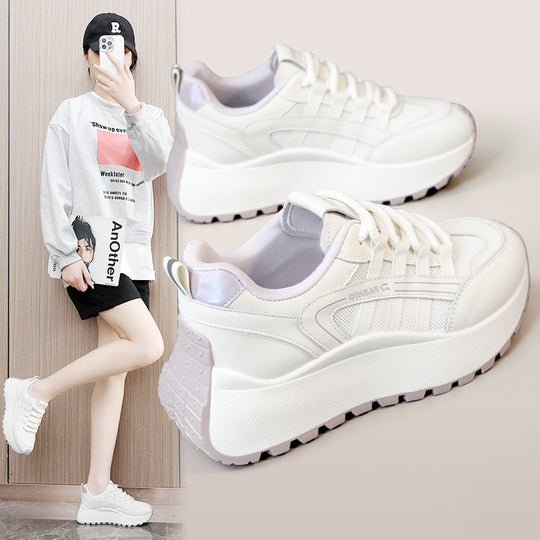 Damen Sportliche Chunky Sneaker mit dämpfendem Sohlenprofil und atmungsaktiver Obermaterialstruktur R&B