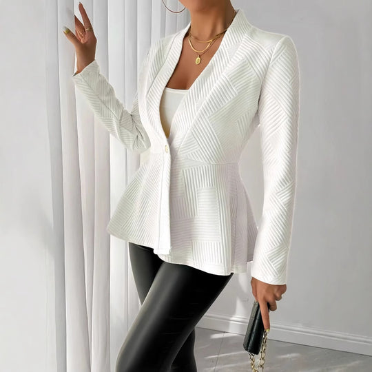 Damen eleganter Blazer aus strukturiertem Stoff R&B