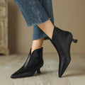Damen nan spitze knöchelhohe Stiefelette mit niedrigem Pfennigabsatz und seitlichem Reißverschluss R&B