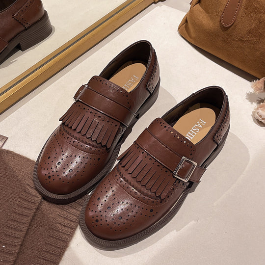Damen Mokassins mit modischem Fransen-Design und bequemer Sohle R&B
