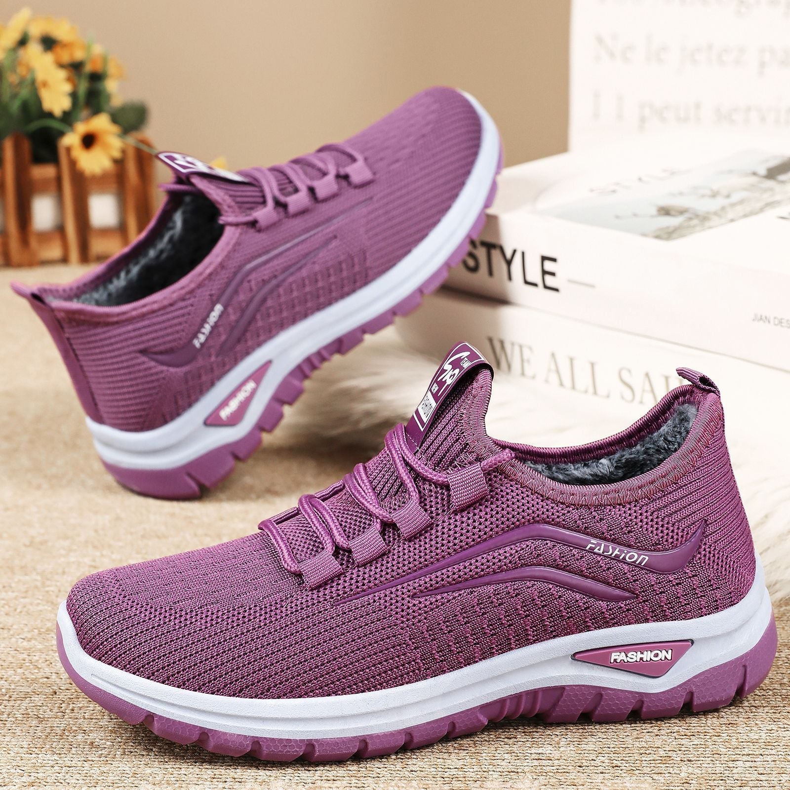 Damen Sportliche Lauf-Sneaker mit atmungsaktivem Obermaterial und rutschfester Sohle R&B