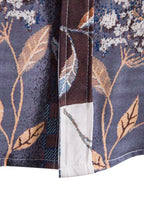 Herren Kurzarmhemd mit floralem Patchwork-Design