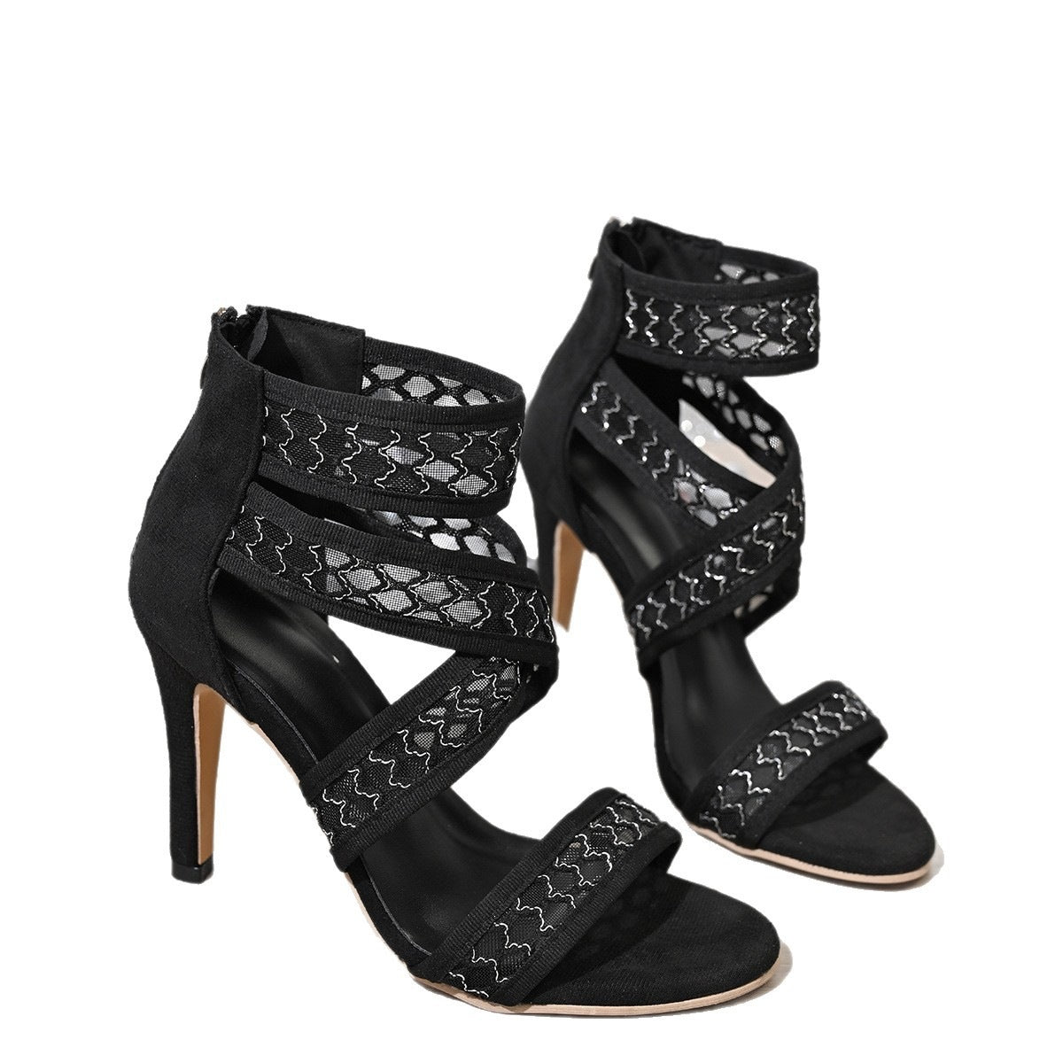 Damen Hochhackige Sandalen mit eleganten Riemen und modischem Design