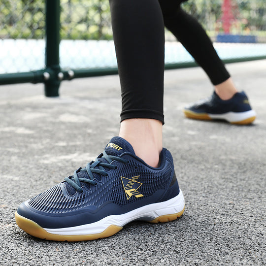 Damen Sportliche Badmintonschuhe mit rutschfester Sohle und atmungsaktiven Mesh-Einsätzen R&B