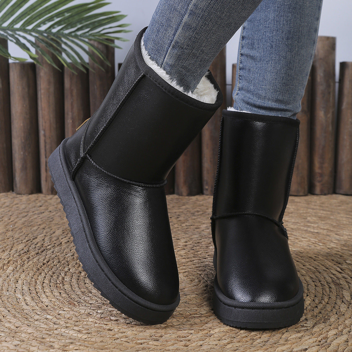 Damen kuschelige Winterboots mit warmem Innenfutter R&B
