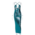 Damen Körperbetontes Abendkleid mit tiefem Ausschnitt R&B