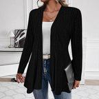 Damen Strickjacke mit lässigem Schnitt und schmeichelndem V-Ausschnitt R&B