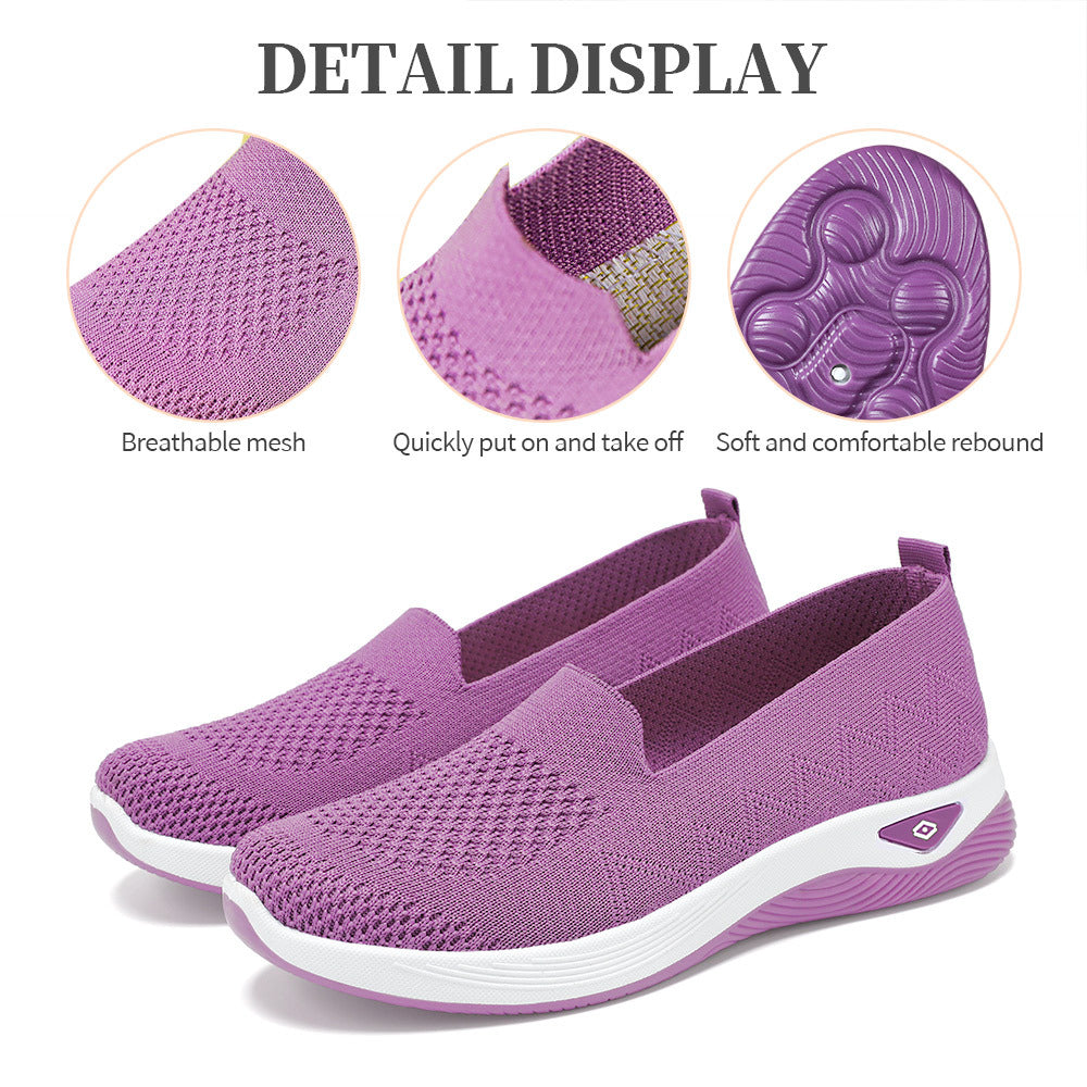 Damen Komfortable Strick-Sneaker mit rutschfester Sohle R&B