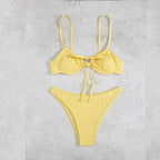 Damen Triangel-Bikini mit verstellbaren Trägern und hochwertigem Rippmaterial R&B