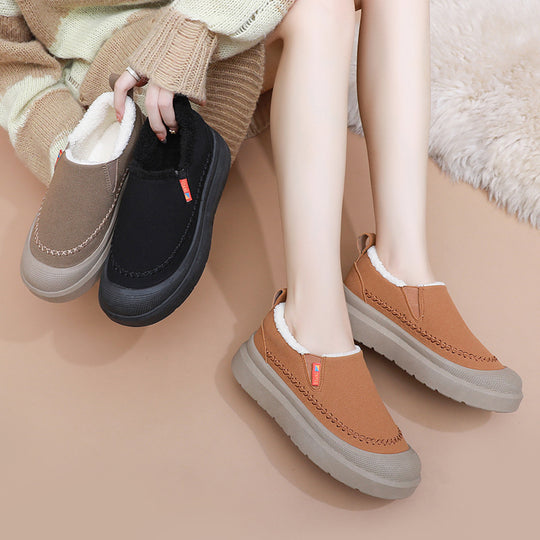 Damen Komfortable und warme Slip-On Hausschuhe mit kuscheligem Innenfutter R&B
