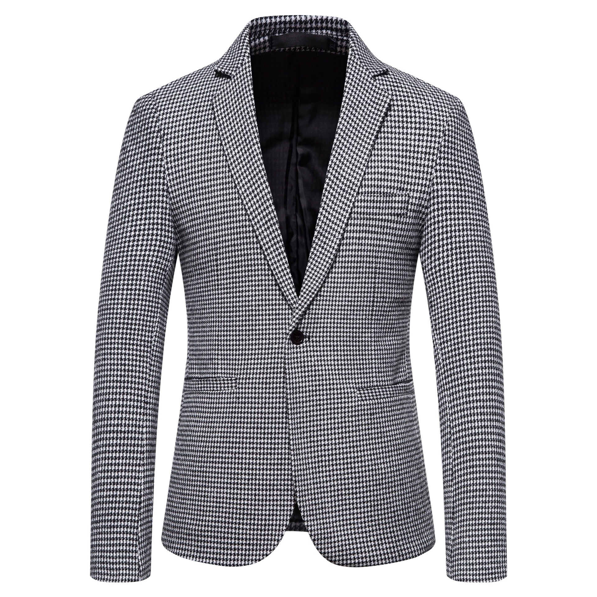 Herren eleganter Blazer mit modernem Schachbrettmuster