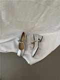 Damen Ballerinas mit glänzender Schnalle R&B