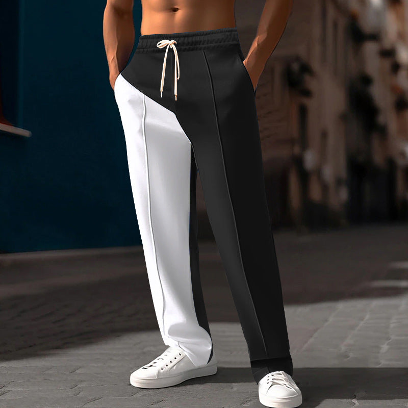 Herren nan sportliche Jogginghose mit asymmetrischem Schnitt und elastischem Bund R&B