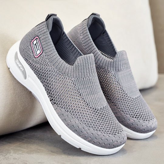 Damen Atmungsaktive Slip-On Sneakers mit weichem Stretch-Obermaterial R&B