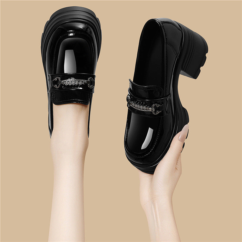 Damen Moderne Plateau-Schuhe mit modischer Schnallen-Detail R&B