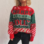 Damen Weihnachts-Pullover mit unverwechselbarem Motiv und gemütlichem Schnitt R&B