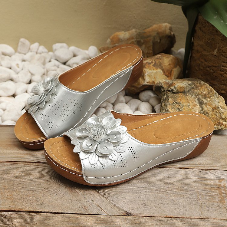 Damen Komfortable und dekorative Mules mit floralem Design R&B