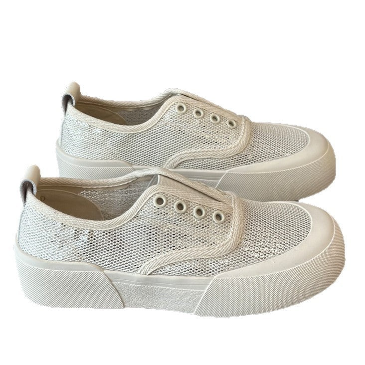 Damen Sportliche Sneakers mit atmungsaktivem Netzmaterial und modischem Plateau R&B