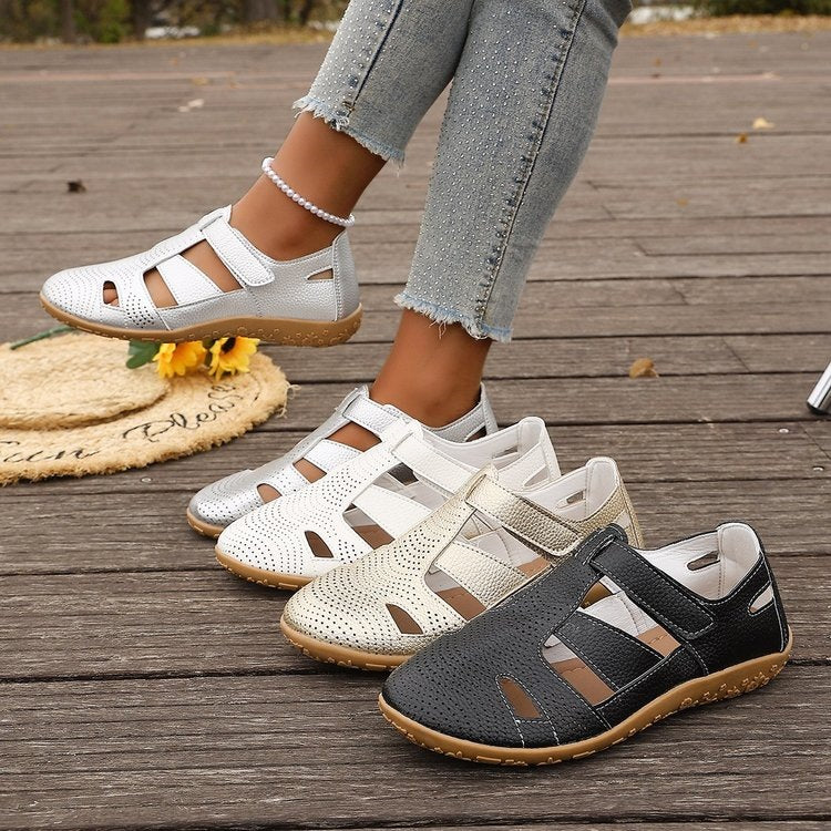 Damen Atmungsaktive Riemensandalen mit verstellbarem Klettverschluss R&B
