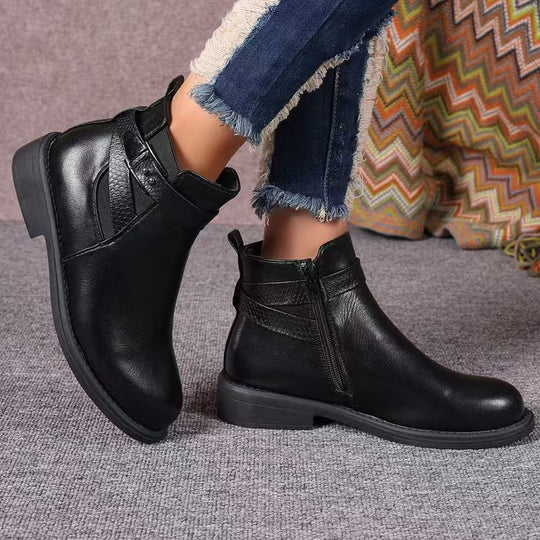 Damen modische Stiefeletten mit elegantem Reißverschluss und schickem Komfortdesign R&B