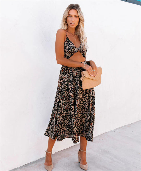 Damen Midikleid mit verspieltem Schnitt und fließendem Material R&B