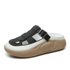 Damen modische Clogs mit verstellbarem Schnallenverschluss und luftiger Oberstruktur R&B