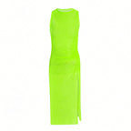 Damen Maxikleid aus lichtdurchlässigem Material