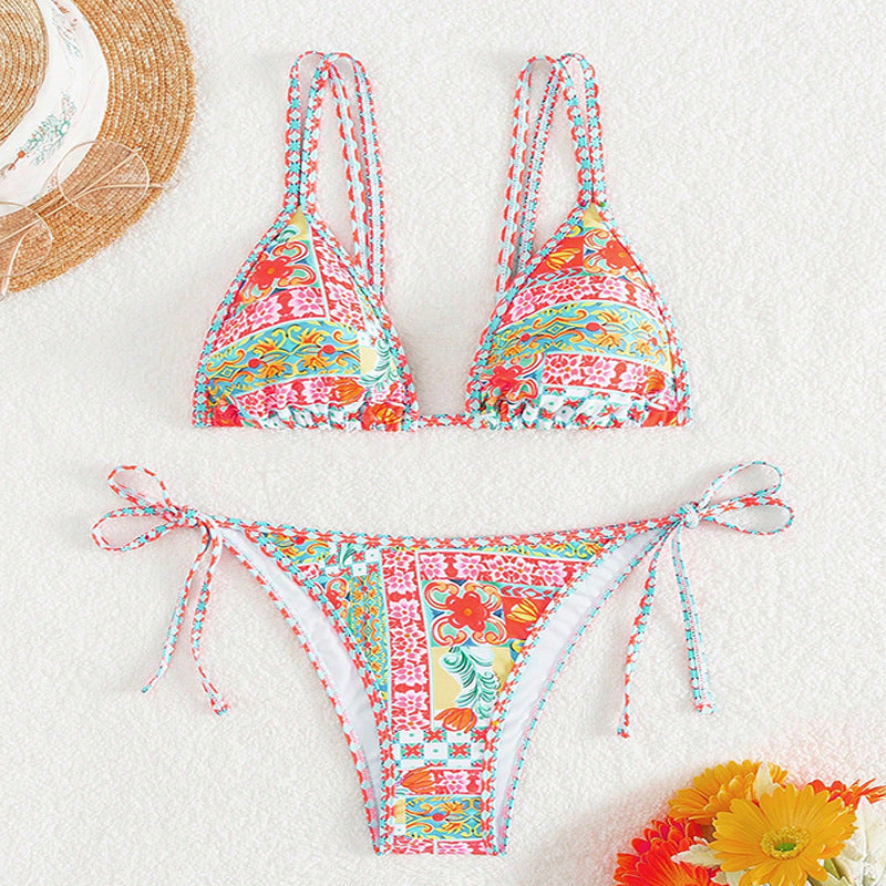 Damen Triangel-Bikini mit multifunktionalem Regulierungsdesign