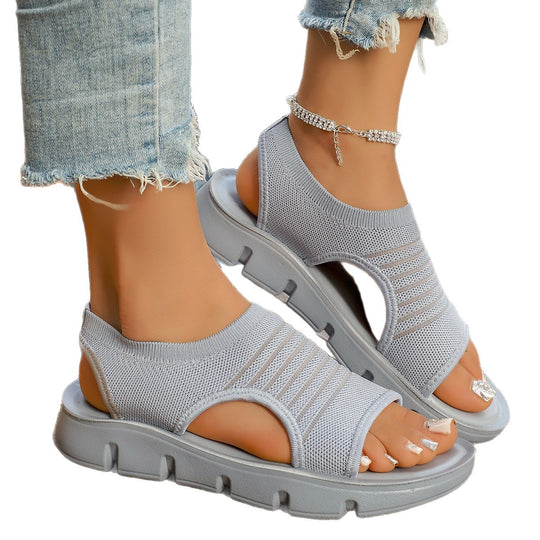 Damen sportive Sandalen mit atmungsaktivem und elastischem Design R&B